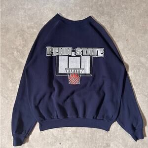 90's Vintage Penn State Nittany Lions Basketball Navy Crewneck -L